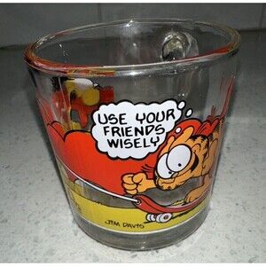 McDonald's Garfield Coffee Mug Cup 1978 Jim Davis Anchor Hocking 10 oz Vintage